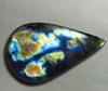 New Madagascar - LABRADORITE - Tear Drop Cabochon Huge size - 42x73 mm Gorgeous Strong Multy Fire